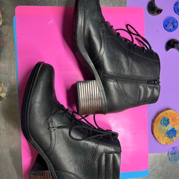 Ultimate Comfort Collection by Clarks black boots zip and lace sz 11M - Picture 7 of 10